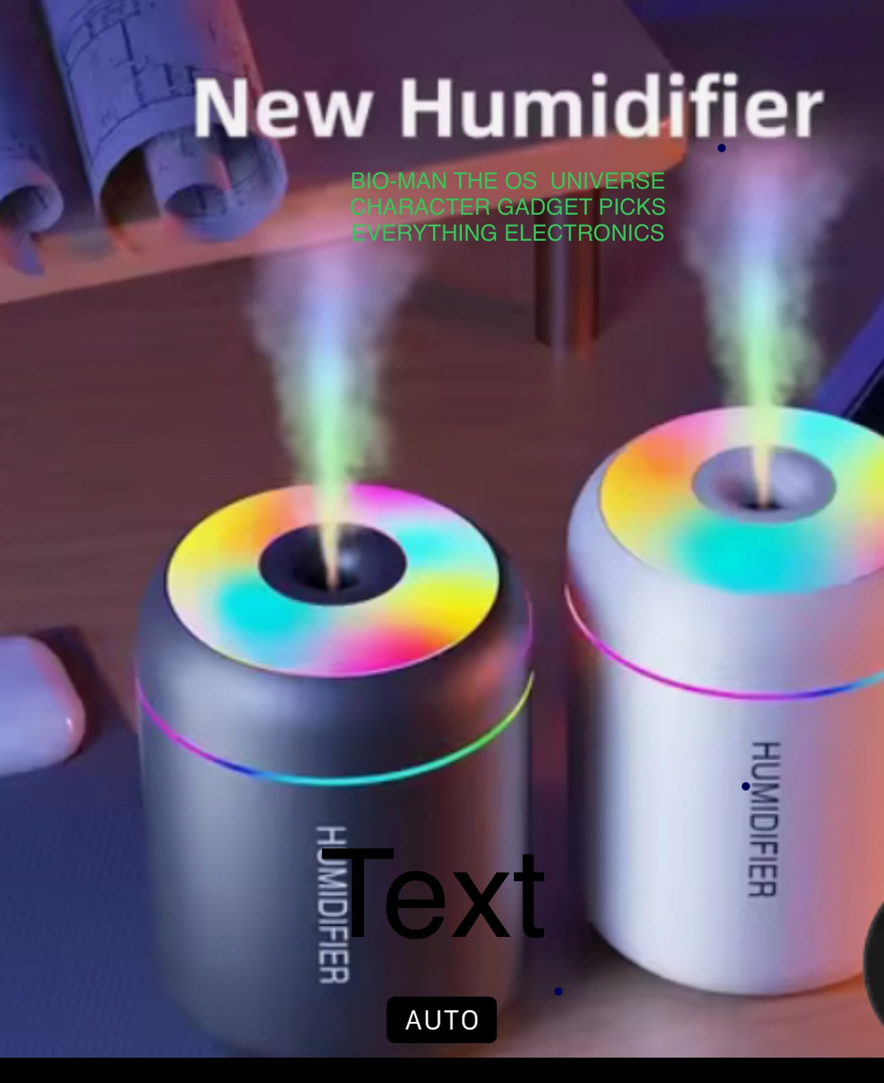 180ml Aromatherapy diffuser Humidifier Aromatherapy essential oil Air purifier Sleeping car carrying home LED 7 color light                       BIO-MAN THE OS  UNIVERSE 
CHARACTER GADGET PICKS
EVERYTHING ELECTRONICS